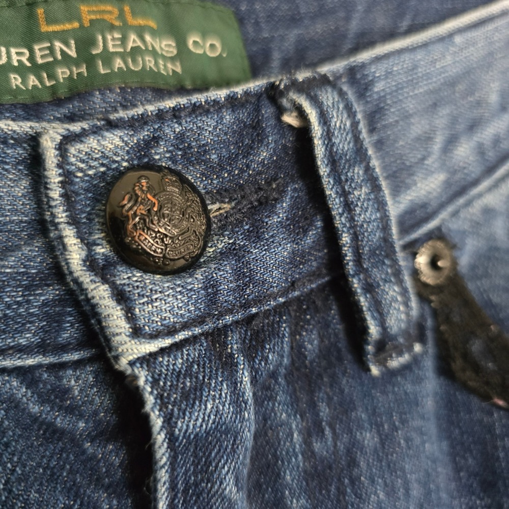 Lauren Ralph Lauren Women's Beaded Velvet Patch Jeans Straight 4 - Picture 3 of 15